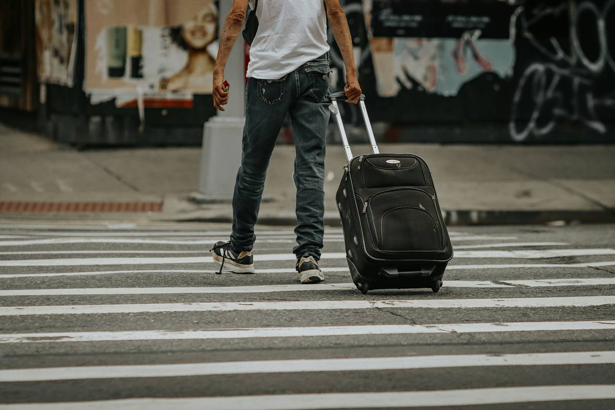 Infographic showing the evolution of expandable luggage